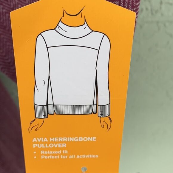 Avia Sz XL (16-18) NWT Herringbone Pullover Relaxed Fit - Picture 11 of 13
